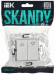 IEK SKANDY Выключатель жалюзи 10А SK-V12W арктический белый , SK-V15-0-10-K01