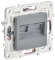 IEK SKANDY Розетка компьютерная двойная RJ45 кат.6 SK-K04Gr серый , SK-K20-2-K03