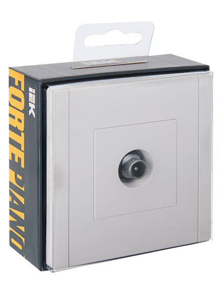 IEK FORTE&PIANO Розетка TV проходная FP229 белый , FP-A10-P-K01