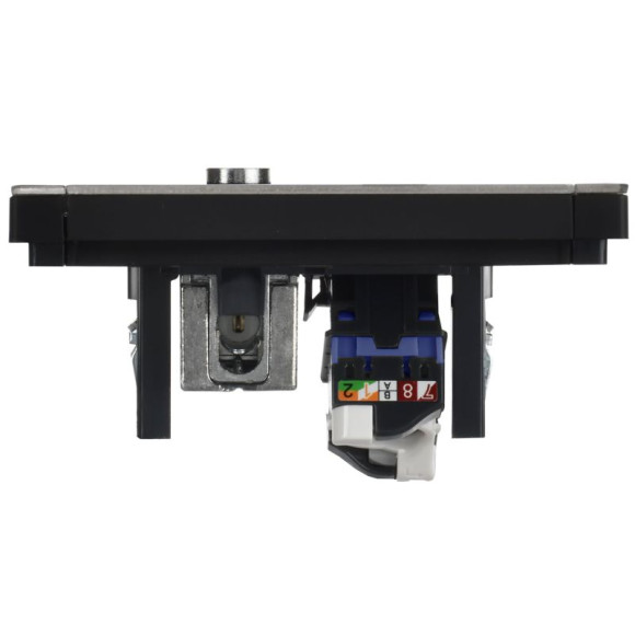 IEK FORTE&PIANO Розетка двойная TV+RJ45 кат.6 FP737M металл никель IEK, FP-AK20-2-M-K50