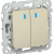 FLITE Выключатель 2-клавишный кнопочный с индикацией 10А ВС12-2-1-ФлШ шампань IEK, FI-V24-1-10-1-K37