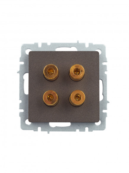 IEK BRITE Аудиорозетка 4-местная РА10-БрТБ темная бронза IEK, BR-S40-K45