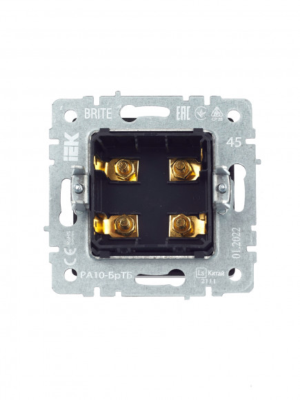 IEK BRITE Аудиорозетка 4-местная РА10-БрТБ темная бронза IEK, BR-S40-K45