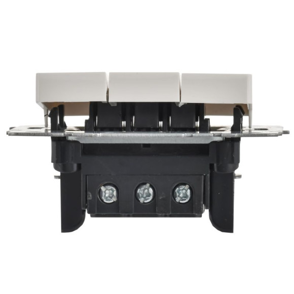 IEK BRITE Выключатель 3-клавишный 10А ВС10-3-0-БрБ белый, BR-V30-0-10-K01-PRO