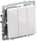 IEK BRITE Выключатель 3-клавишный 10А ВС10-3-0-БрБ белый, BR-V30-0-10-K01-PRO