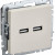 BRITE Розетка USB A+A 5В 3,1А РЮ10-1-БрКр бежевый IEK, BR-U21-D31-K10