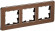 IEK BRITE Рамка 3-местная РУ-3-1-Бр металл коричневый RE AL IEK, BR-M32-M-21-K30 IEK BRITE Рамка 3-местная РУ-3-1-Бр металл коричневый RE AL IEK, BR-M32-M-21-K30