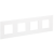 SKANDY Рамка 4-местная SK-F24W стекло арктический белый IEK, SK-M42-G-K01
