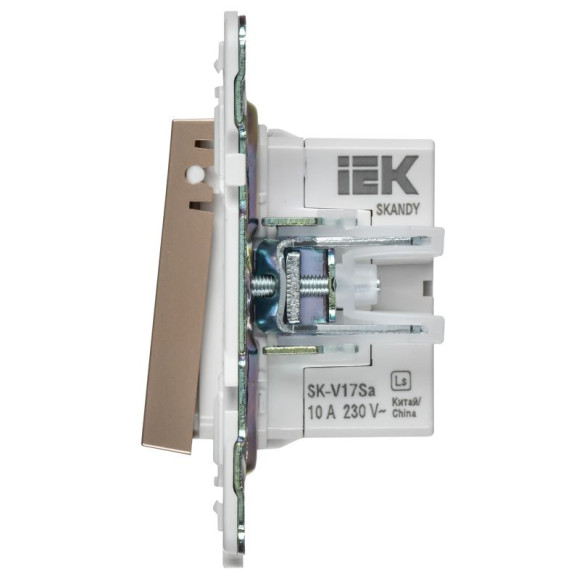 IEK SKANDY Кнопка звонка с индикацией для отелей 10А SK-V17Sa песочный , SK-V14-2-10-K98