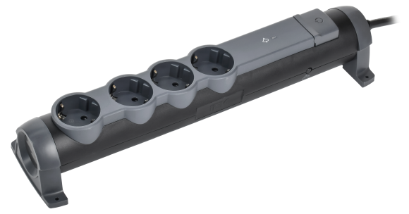 IEK COMFORT Фильтр сетевой СФ-04К 16А 1,5м 3х1,5мм2 черный IEK, 694611
