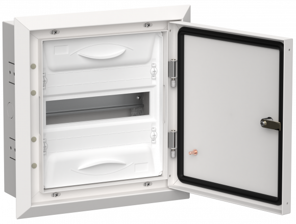 IEK TITAN 5 Корпус металлический ЩРв-12 (1х12) 380х365х130мм IP31 белый (одна дверь) IEK, TI5-50-V-012-31