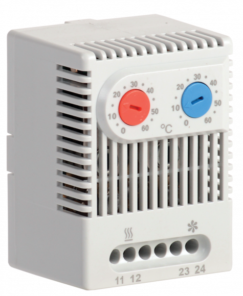 IEK Термостат двухканальный УККт от 0 до +60°C NO+NC IEK, YCE-DTNO-NC-60