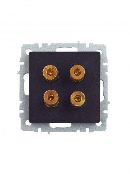 IEK BRITE Аудиорозетка 4-местная РА10-БрЧ черный IEK, BR-S40-K02 IEK BRITE Аудиорозетка 4-местная РА10-БрЧ черный IEK, BR-S40-K02
