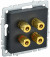 IEK BRITE Аудиорозетка 4-местная РА10-БрЧ черный IEK, BR-S40-K02