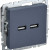 BRITE Розетка USB A+A 5В 3,1А РЮ10-1-БрМ маренго IEK, BR-U21-D31-K35