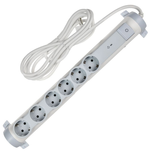 IEK COMFORT Фильтр сетевой СФ-06К 16А 3м 3х1,5мм2 белый IEK, 694697 IEK COMFORT Фильтр сетевой СФ-06К 16А 3м 3х1,5мм2 белый IEK, 694697
