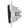 IEK FLITE Выключатель 2-клавишный 10А ВС12-1-0-ФлЧ черный IEK, FI-V20-0-10-1-K02