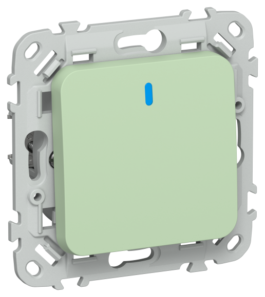 IEK FLITE Выключатель 1-клавишный с индикацией 10А ВС11-1-1-ФлФ фисташковый IEK, FI-V10-1-10-1-K93