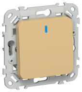 FLITE Выключатель 1-клавишный кнопочный с индикацией 10А ВС11-2-1-ФлШм шамуа IEK, FI-V14-1-10-1-K89