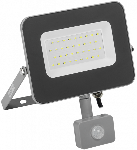 IEK Прожектор СДО 07-30Д светодиодный серый с ДД IP54 IEK, LPDO702-30-K03