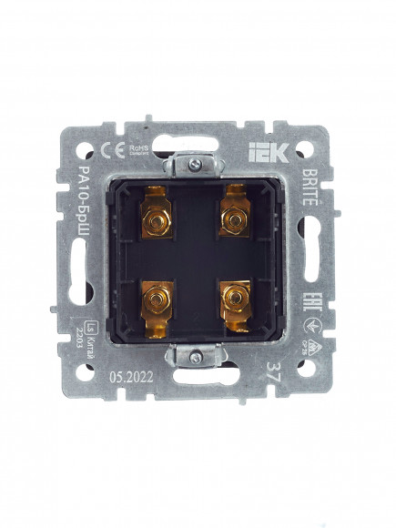 IEK BRITE Аудиорозетка 4-местная РА10-БрШ шампань , BR-S40-K37