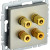 BRITE Аудиорозетка 4-местная РА10-БрШ шампань IEK, BR-S40-K37