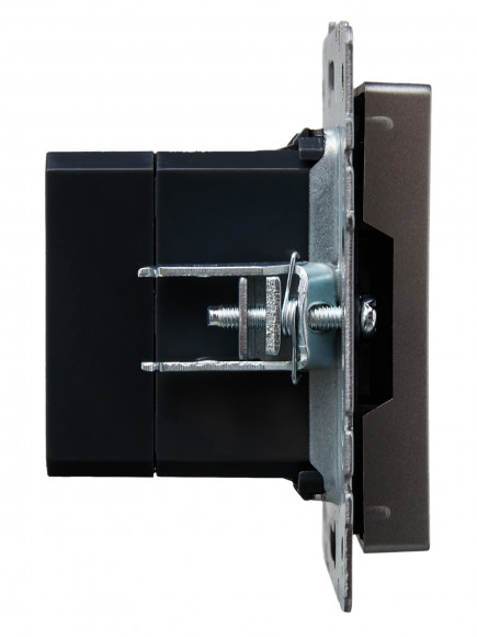 IEK BRITE Розетка USB A+A 5В 3,1А РЮ10-1-БрС сталь , BR-U21-D31-K46