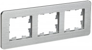 BRITE Рамка 3-местная РУ-3-1-Бр металл алюминий RE AL IEK, BR-M32-M-21-K47 BRITE Рамка 3-местная РУ-3-1-Бр металл алюминий RE AL IEK, BR-M32-M-21-K47