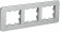 IEK BRITE Рамка 3-местная РУ-3-1-Бр металл алюминий RE AL IEK, BR-M32-M-21-K47