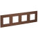 IEK SKANDY Рамка 4-местная SK-F34Br металл шоколад , SK-M42-M-K30