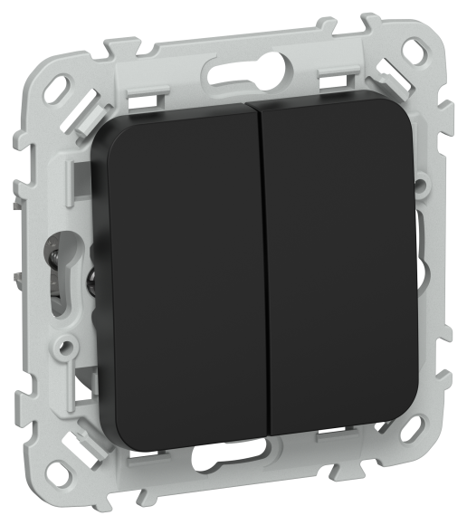 IEK FLITE Выключатель жалюзи с блокировкой 10А ВЖ42-2-0-ФлЧ черный IEK, FI-V15-0-10-K02