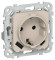 IEK FLITE Розетка 1-местная с заземлением с защитными шторками 16А с USB A+C 20Вт РСЮшс11-0-ФлЛ льняной IEK, FI-R14-16-U22-020-K88