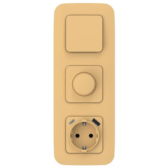 IEK FLITE Розетка 1-местная с заземлением с защитными шторками 16А с USB A+C 20Вт РСЮшс11-0-ФлЗ золотарник IEK, FI-R14-16-U22-020-K90