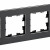 BRITE Рамка 4-местная РУ-4-1-Бр металл черный RE IEK, BR-M42-M-01-K02