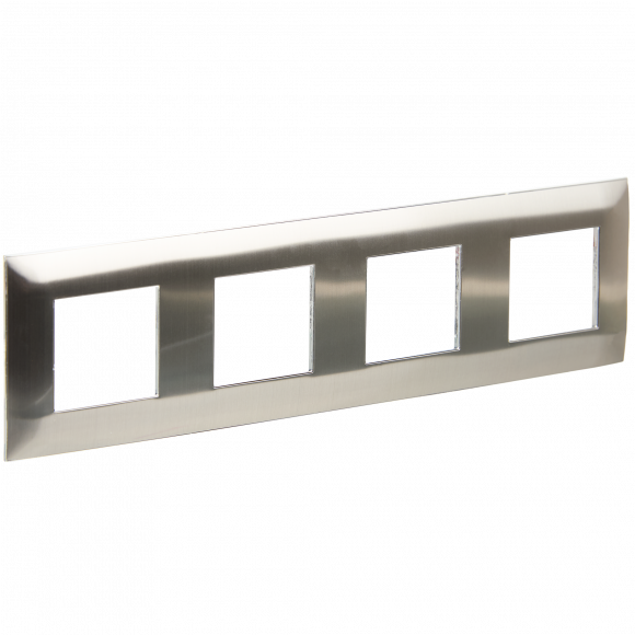 IEK SKANDY Рамка 4-местная SK-F34N металл никель IEK, SK-M42-M-K50