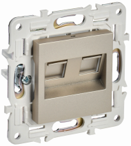 SKANDY Розетка компьютерная двойная RJ45 кат.6 SK-K04Sh шампань , SK-K20-2-K37