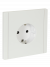 IEK FORTE&PIANO Розетка 1-местная с заземлением с защитными шторками безвинтовое крепление 16А FP213 белый , FP-R14-16-1-K01