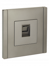 FORTE&PIANO Розетка компьютерная RJ45 кат.5E FP532 сталь , FP-K10-1-K46