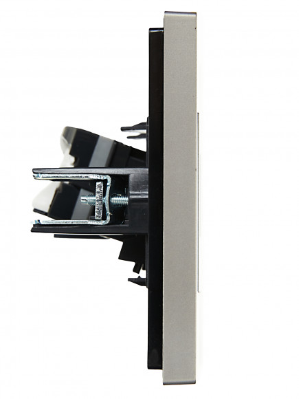 IEK FORTE&PIANO Розетка компьютерная RJ45 кат.5E FP532 сталь , FP-K10-1-K46