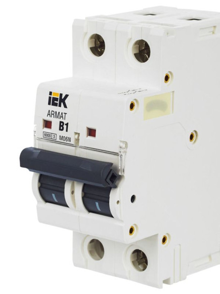 IEK ARMAT Автоматический выключатель M06N 2P B 1А IEK, AR-M06N-2-B001