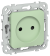 IEK FLITE Розетка без заземления с защитными шторками безвинтовое крепление 10А РСш01-1-ФлФ фисташковый IEK, FI-R13-10-1-K93