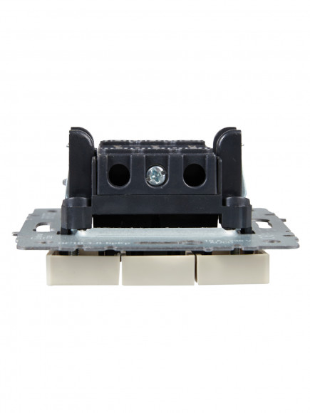 IEK BRITE Выключатель 3-клавишный 10А ВС10-3-0-БрКр бежевый , BR-V30-0-10-K10