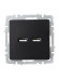 IEK BRITE Розетка USB A+A 5В 3,1А РЮ10-1-БрЧ черный , BR-U21-D31-K02