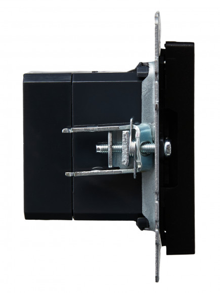 IEK BRITE Розетка USB A+A 5В 3,1А РЮ10-1-БрЧ черный , BR-U21-D31-K02