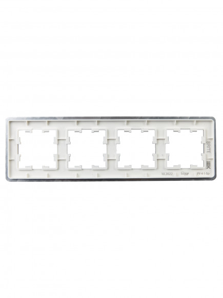 IEK BRITE Рамка 4-местная РУ-4-1-Бр металл алюминий RE IEK, BR-M42-M-01-K47