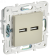 IEK SKANDY Розетка USB A+A 3,1А SK-R15B бежевый , SK-U21-D31-K10