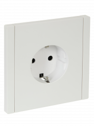 FORTE&PIANO Розетка 1-местная с заземлением без защитных шторок винтовое крепление 16А FP216 белый , FP-R11-16-K01