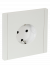 IEK FORTE&PIANO Розетка 1-местная с заземлением без защитных шторок винтовое крепление 16А FP216 белый , FP-R11-16-K01