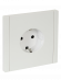 IEK FORTE&PIANO Розетка 1-местная с заземлением без защитных шторок винтовое крепление 16А FP216 белый , FP-R11-16-K01