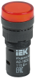 IEK Лампа AD16DS(LED)матрица d=16мм красный 12В AC/DC IEK, BLS10-ADDS-012-K04-16